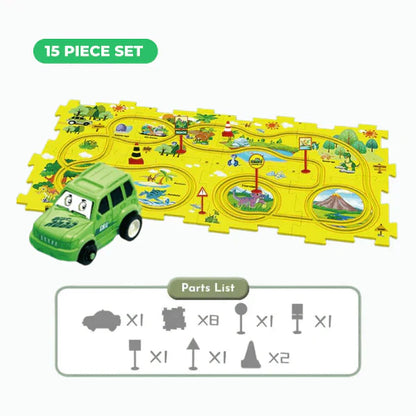 Puzzle Racer Kids Car Track Set