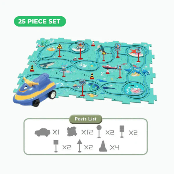 Puzzle Racer Kids Car Track Set